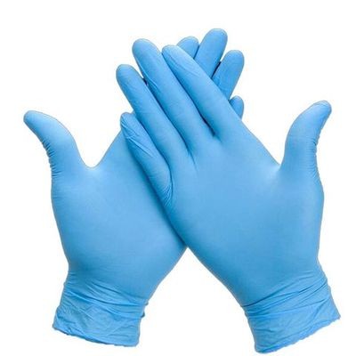 Перчатки нитриловые неопудренные текстурированные, голубые S, 50 пар в упаковке