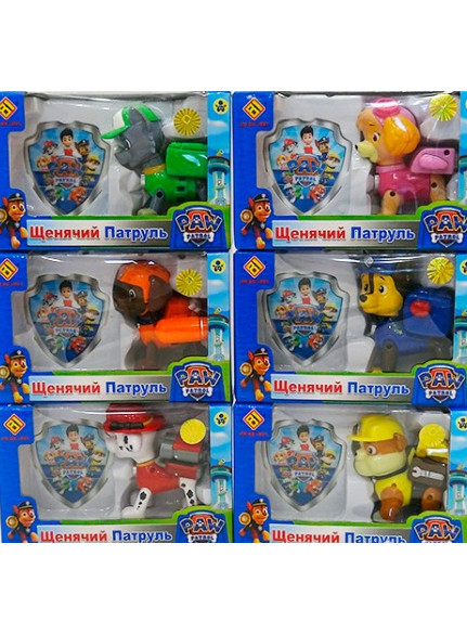 Фигурки Paw Patrol  со значком